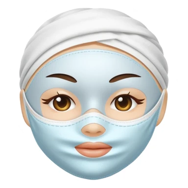 a white skincare beauty mask pack for face, made with cloth, without face sticker