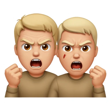 two people yelling at each other sticker