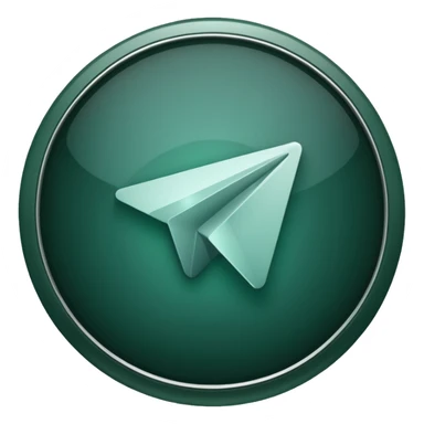 
dark green telegram icon sticker