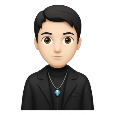 time traveler in black clothes sticker