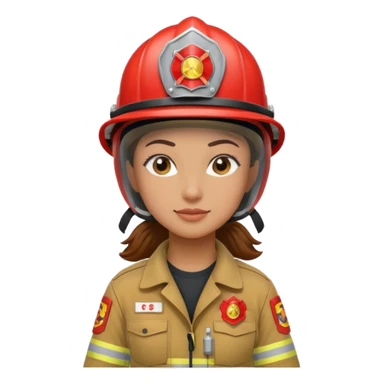 women Firefighter wearing helmets sticker