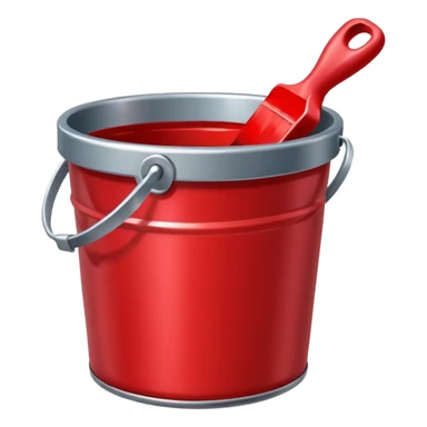 red paint bucket sticker