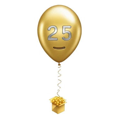 2025 gold balloon sticker