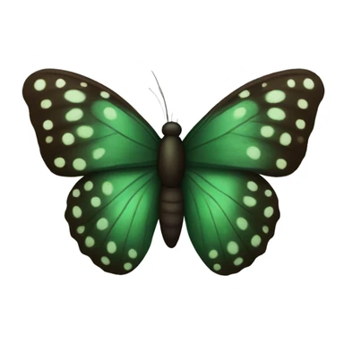 Dark green butterfly with dark brown dots  sticker