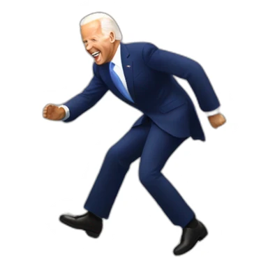 Joe biden falling the stairs sticker