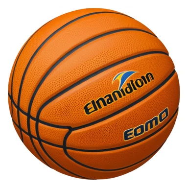 Crea un balón de basket negro con rayas blancas sticker