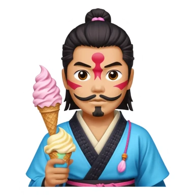 SAMURAI WITH ICE CREAM sticker
