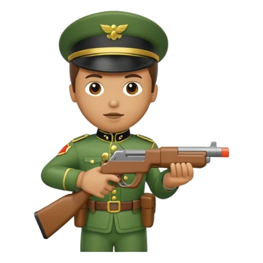 green toy soldier holding gun sticker