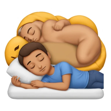 nap time laying down man with z emoji sticker