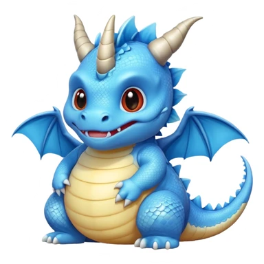 fat choncc baby blue dragon sticker