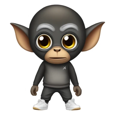 Bat monkey wearing Yeezys  sticker