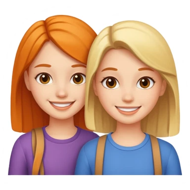 girl besties sticker