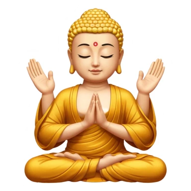 Buddha makes a namaste with his hands sticker