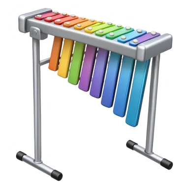 Xylophone silver sticker