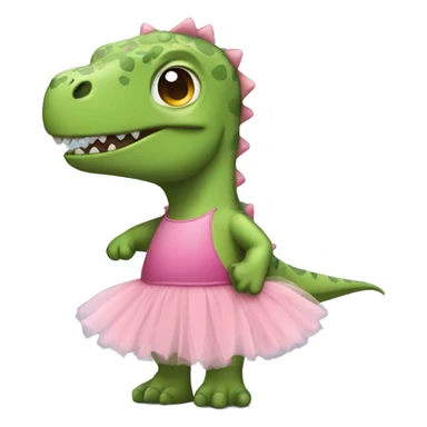 Dino wearing a tutu sticker