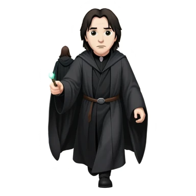 Professor Snape chasing Harry Potter down a hallway sticker