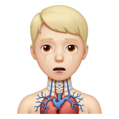 Choking throat sticker