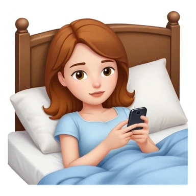 girl, laying in bed, intimate, looking at phone  sticker
