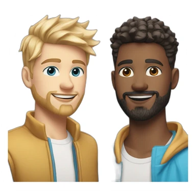 blond-guy-with-taper-fade,-straight-tiktok-guy-front-and-top-of-hair-and-dark-blonde-beard-and-blue-eyes-and-big-nose-and-scarf-on-the-middle-of-forehead sticker