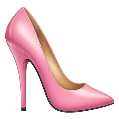 one pink high-heeled shoe sticker