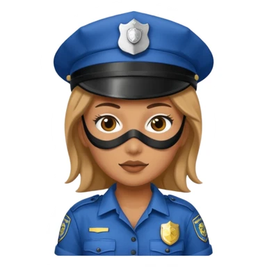 thief with police hat, thief mask,prison dress. sticker