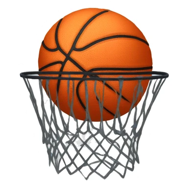 Un balónde basquetbol con fuego y una corona arriba del balón sticker