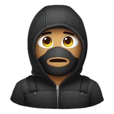 Hombre vestido con capucha ladrón  sticker