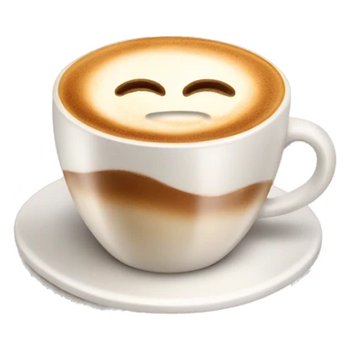 Cappuccino in esthetic cup sticker