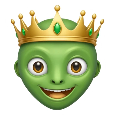 Alien con corona de rey sticker