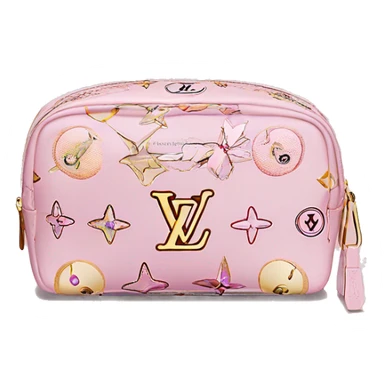 christmas light pink Louis Vuitton cosmetic bag  sticker