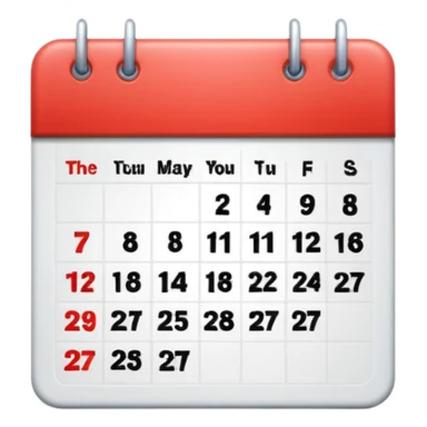 Calendar with 7 days per week sticker