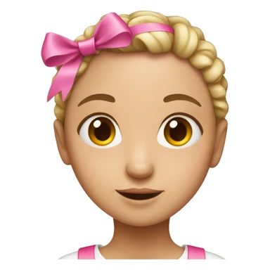 girl with pink ribbon sticker