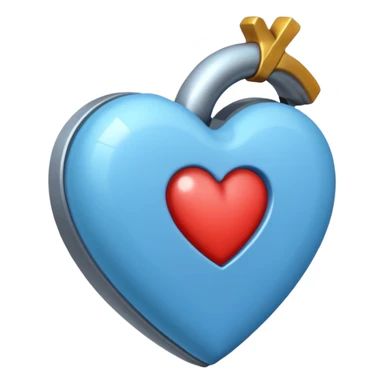 Emoji azul claro corazón roto sticker