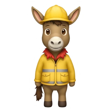 donkey with yellow hat sticker