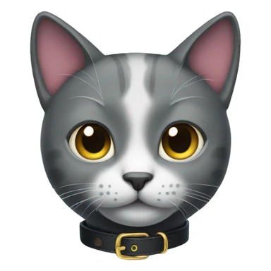 Cat wearing Dark iridescent collar  sticker