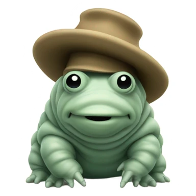 Tardigrade in a hat sticker