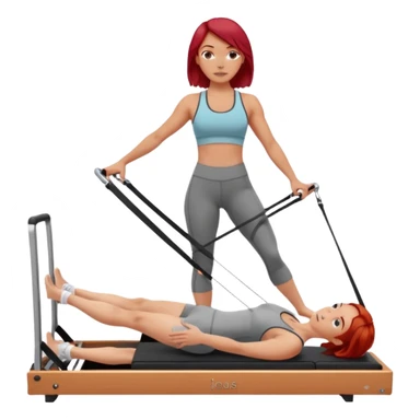Pilates + red hair + white girl + reformer sticker