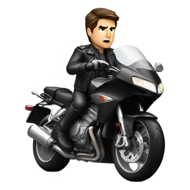 tom cruise riding a motorbike sticker