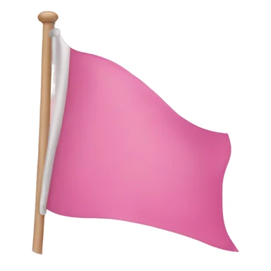 Pink flag emogy sticker