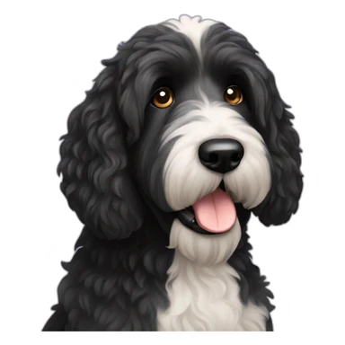 black-laberdoodle-dog sticker