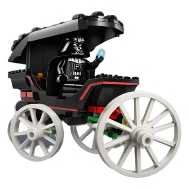 Evil Darth Vader’s Lego. 2 horse-drawn 4 wheel coach  sticker