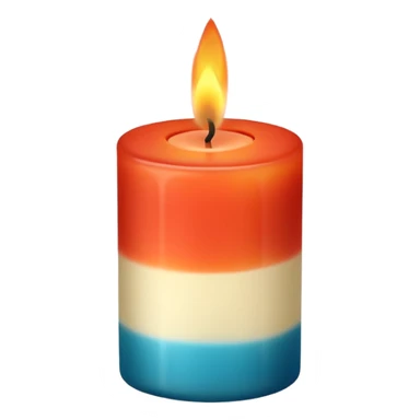 Decorative Wax Candle colored  sticker