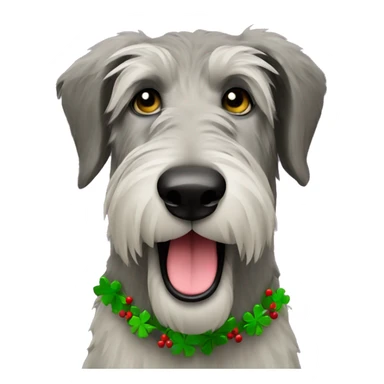  Christmas irish wolfhound dog sticker