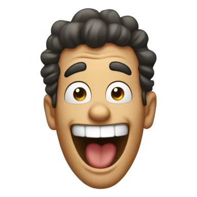 goofy ahh holding in laughter face brainrot sticker