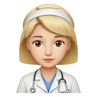 Hot nurse blonde wild short hair, Brown-blonde highlights 
 sticker