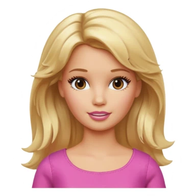 Barbie with messy hair sticker