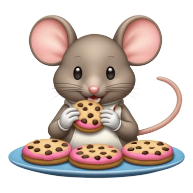 mouse eating cookies sticker