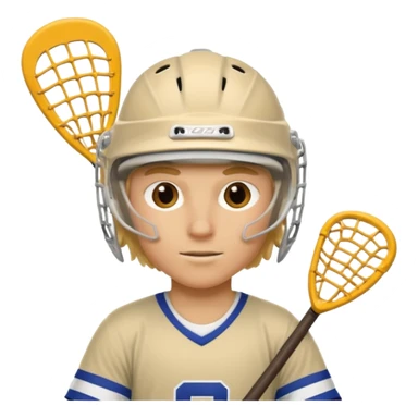 Blonde white lacrosse guy sticker
