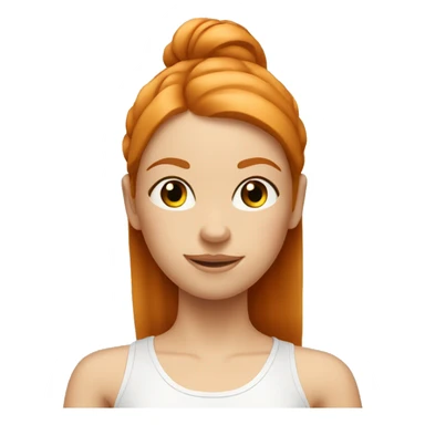 Ginger girl with straight hair at pilates class sticker