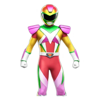 rainbow Power ranger full body sticker